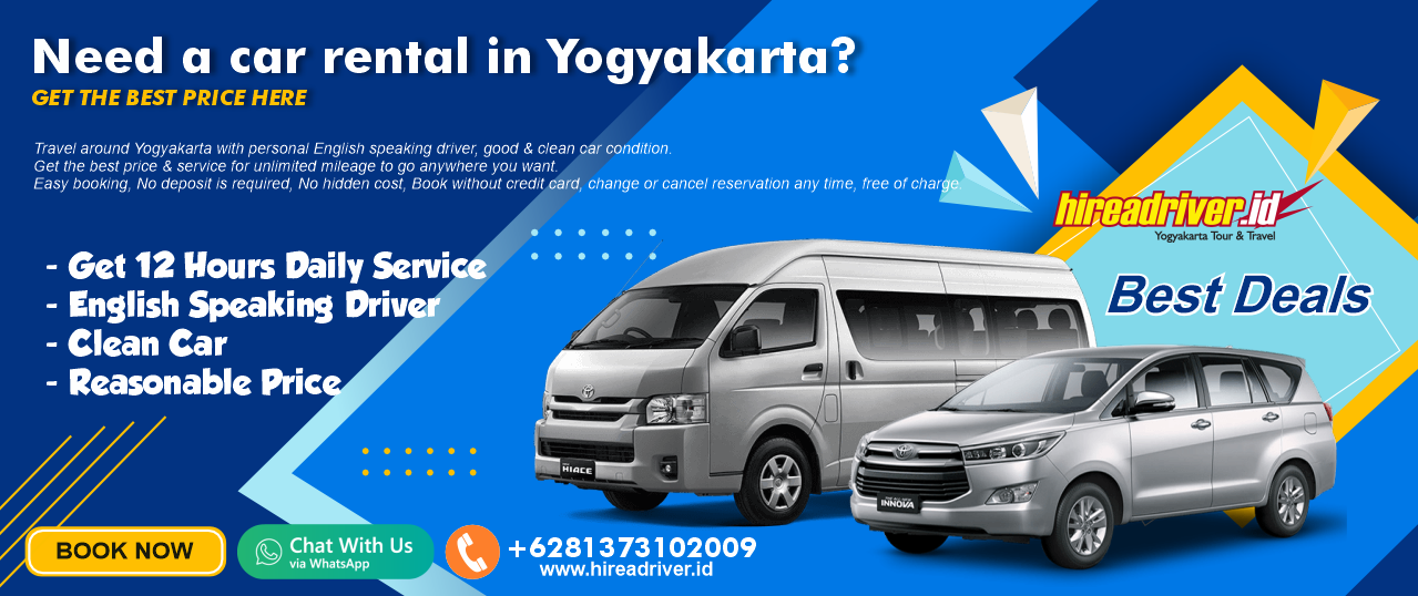 hire a car rental with driver in yogyakarta